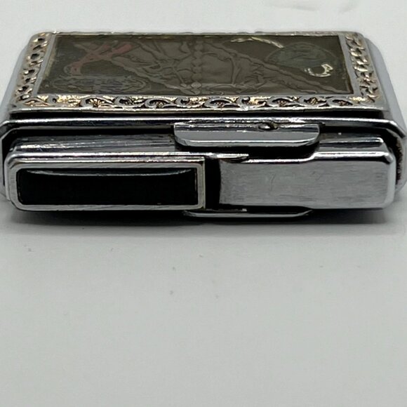 Vintage Fisher 98 lighter with copper front design. Made in Japan - Picture 2 of 7